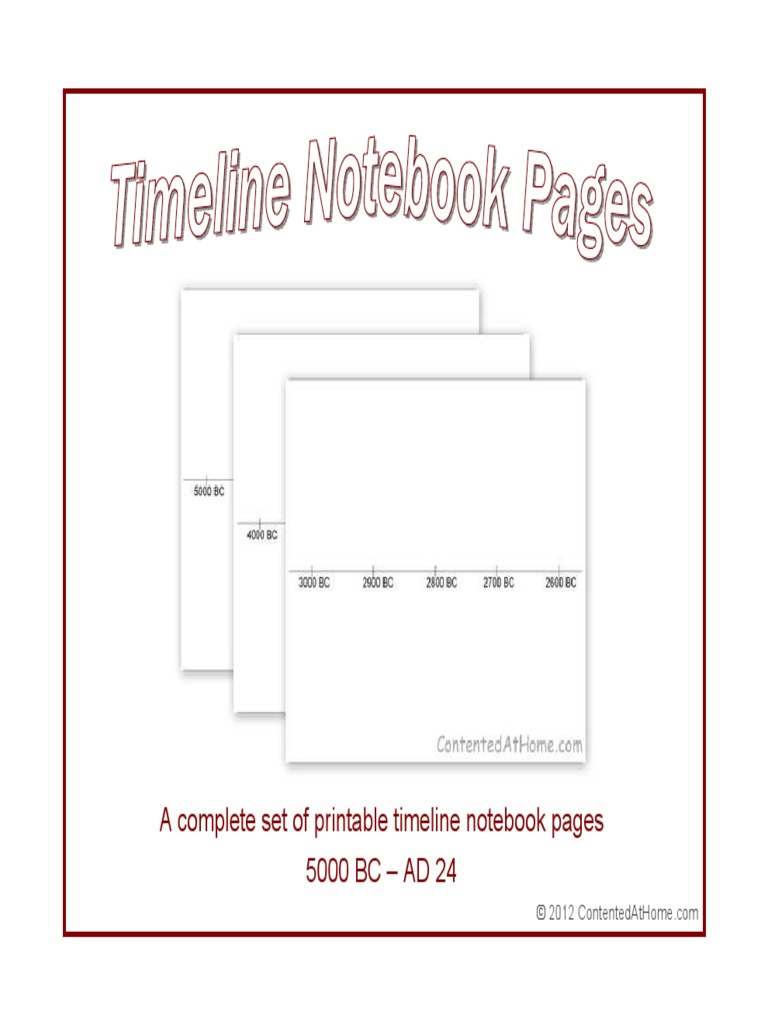 Timeline Notebook Pages Unlined | PDF