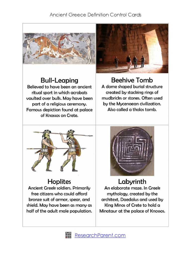 Ancient Greece Definition Control Cards PDF Creative Commons