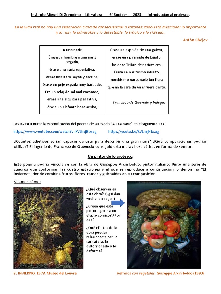 Introducción al Grotesco en Literatura | PDF