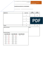 Tabla de Especificación