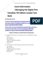 Management Information Systems Managing The Digital Firm Canadian 7th Edition Laudon Test Bank Download