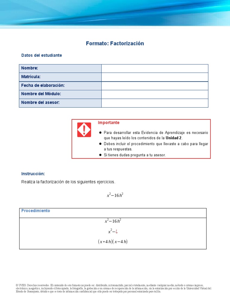 Factorización PDF