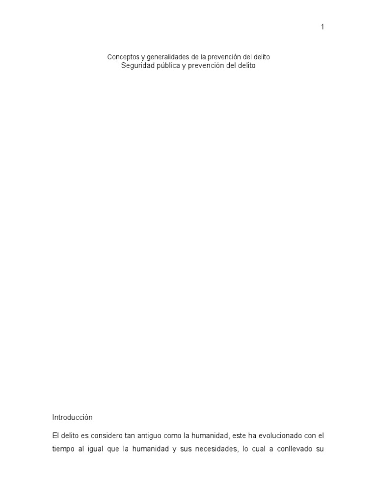 Prevención del Delito y Seguridad Social | PDF | Prevención del crimen ...