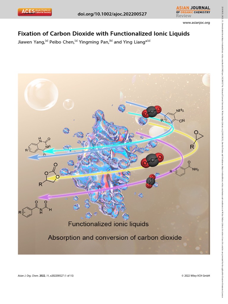 CO2 Fixation with Ionic Liquids | PDF | Chemical Reactions | Catalysis