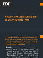 1-Nature and Characteristics of An Academic Text