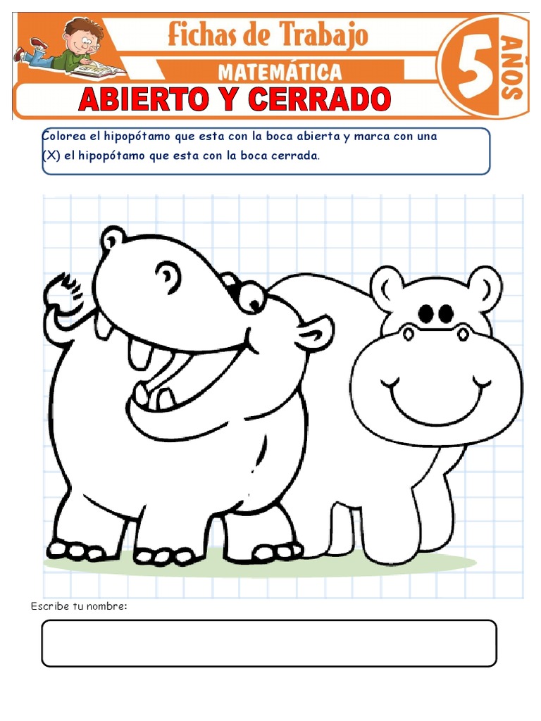 Abierto Y Cerrado Para Ninos De 5 Anos Pdf