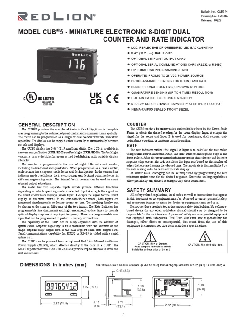 CUB5 Product Manual | PDF