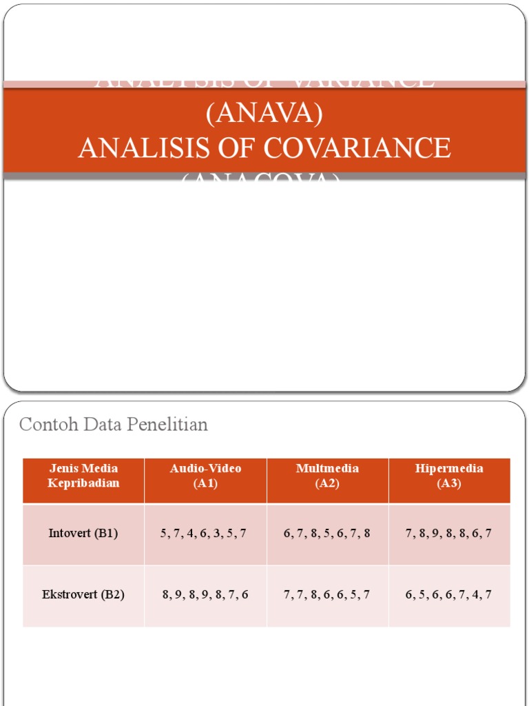 MRPF Analisis Anova Ancova 1 | PDF
