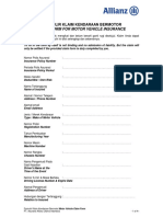 001-Motor Vehicle Claim Form