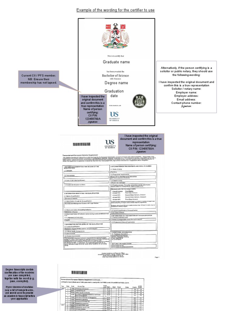 Certifying Degree Transcripts Guide | PDF | Computing