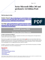 Shelly Cashman Series Microsoft Office 365 and Access 2016 Intermediate 1st Edition Pratt Solutions Manual 1