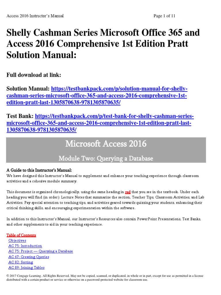 Shelly Cashman Series Microsoft Office 365 and Access 2016 Intermediate ...
