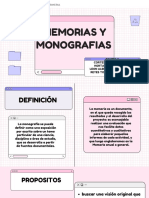 Memorias y Monografías