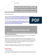 Shelly Cashman Series Microsoft Office 365 and Publisher 2016 Comprehensive Loose Leaf Version 1st Edition Starks Solutions Manual 1