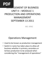 Production and Operations Management