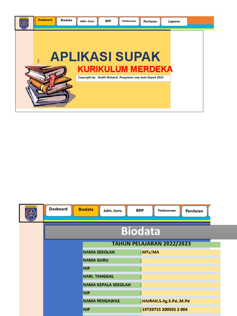 Aplikasi SUPAK KUR - MERDEKA.ver01 | PDF