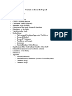 Contents of Research Proposal New