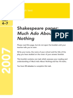 Shakespeare Paper: Much Ado About Nothing: English Test