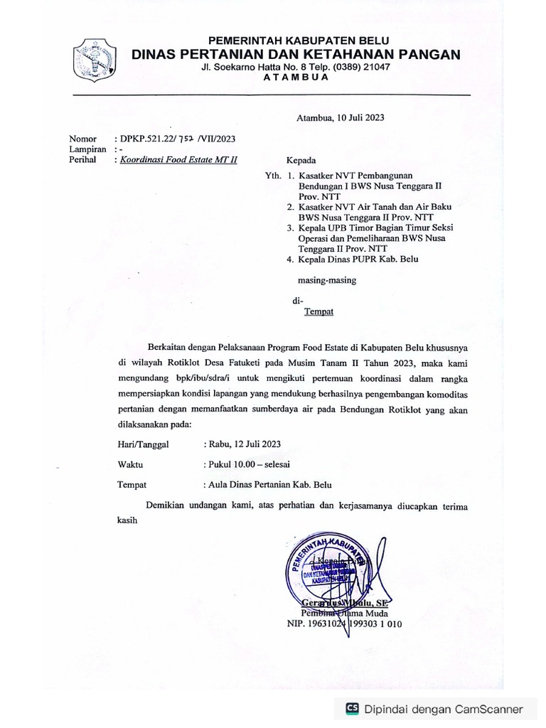 Undangan Koordinasi | PDF