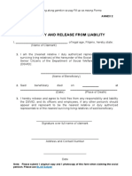 ANNEX 2 - WARRANTY AND RELEASE FROM LIABILITY. 2022222