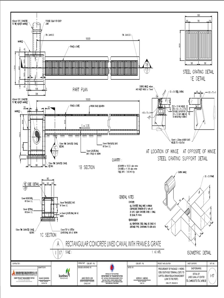 Rectangular Concrete Lined Canal Design | PDF | Public Transport ...