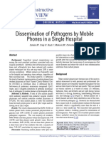 Dissemination of Pathogens by Mobile Phones in A S