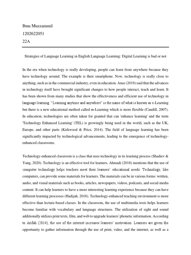 Digital vs. Traditional Language Learning | PDF | Learning ...