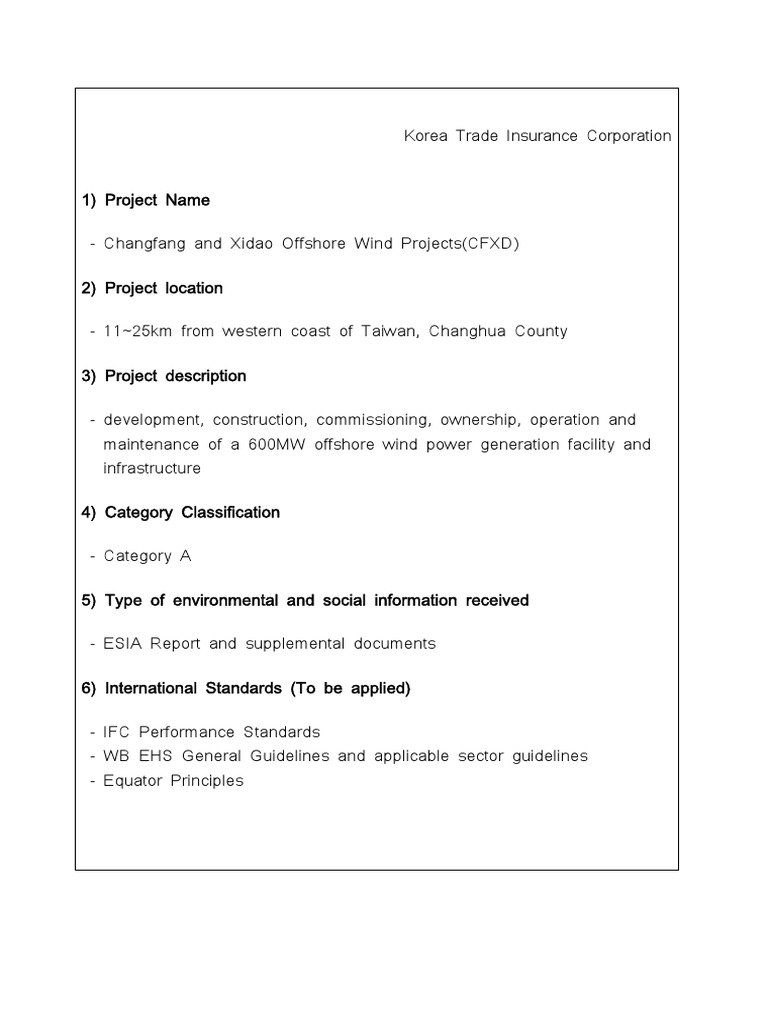 Changfang Xidao Offshore Wind Project | PDF | Technology & Engineering