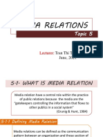 Media Relations: Lecturer