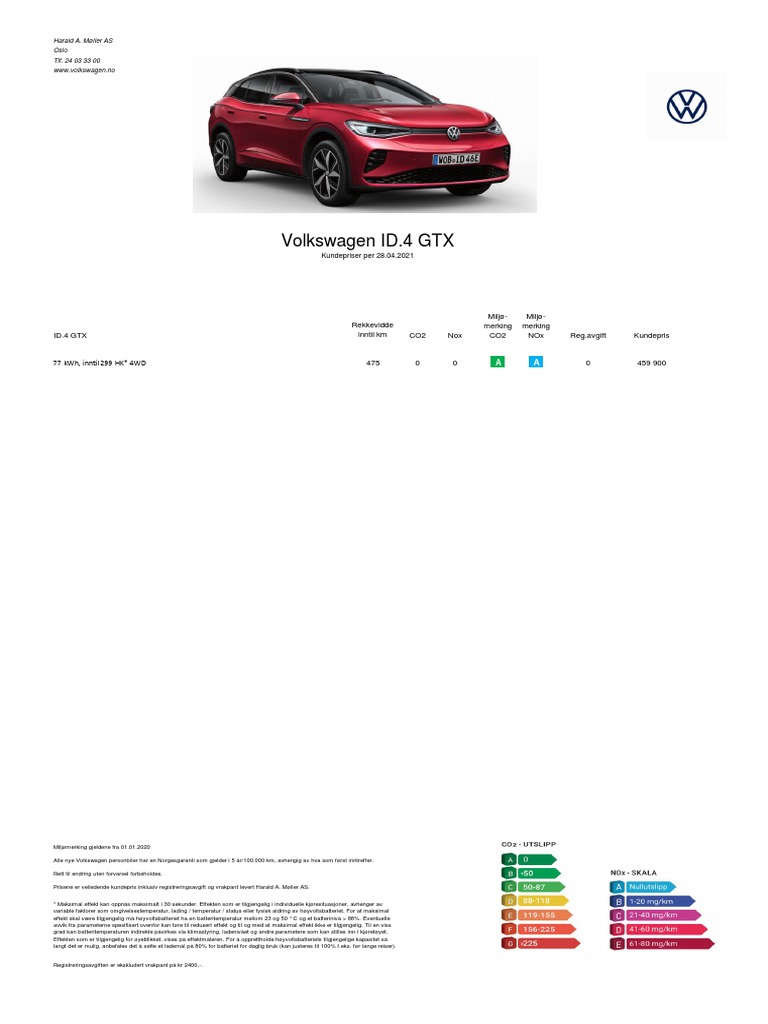 Prisliste Id4 GTX | PDF