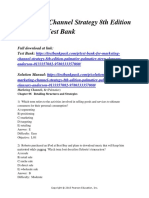 Marketing Channel Strategy 8th Edition Palmatier Test Bank Download