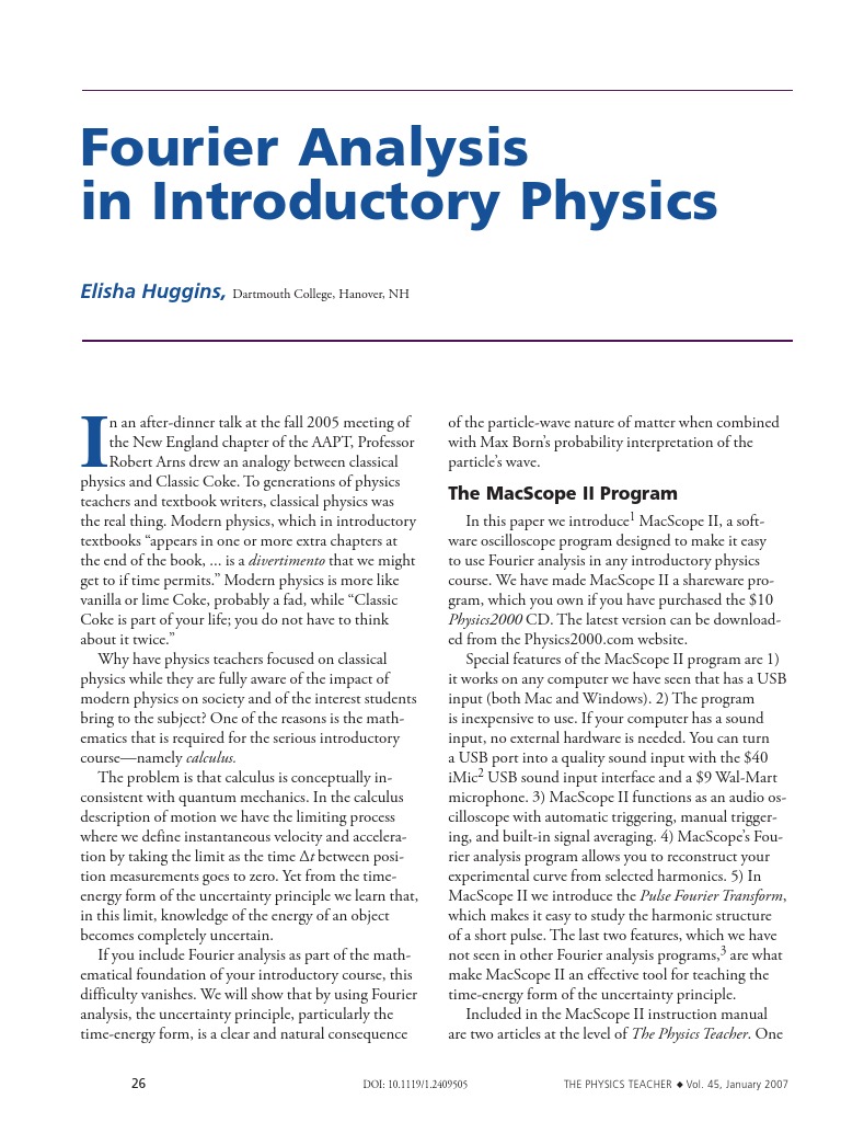Fourier Analysis | PDF