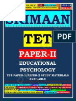 TET Paper 2 Educational Psychology Study Material PDF Download