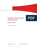 ArcSight Audit Quality SIEM Solution