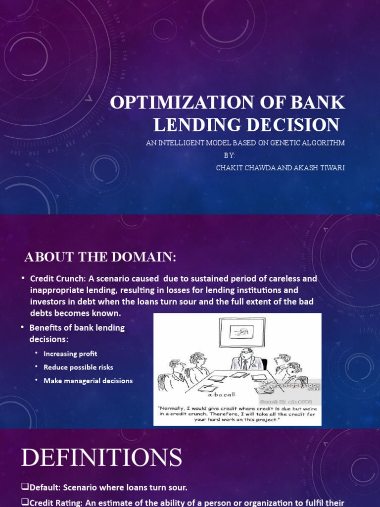 4.1 Bank Lending Decision Problem PDF Loans Banks