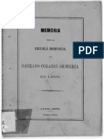 Anon - Memoria de La Escuela Dominical Del Sagrado Corazon de Maria en Leon