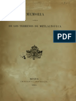 Anon - Memoria Acerca de Los Terrenos de Metlatoyuca