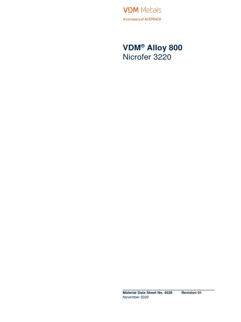 Material 4 - Alloy 800 | PDF
