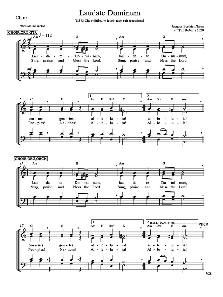 Laudate Dominum | PDF