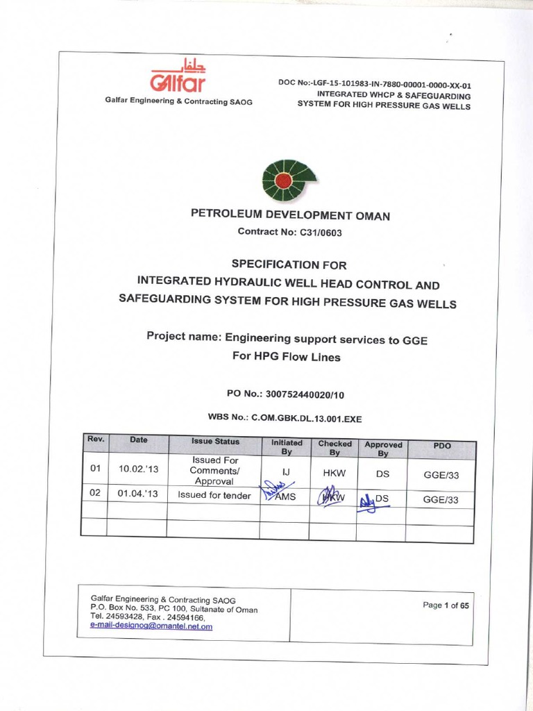 Hydraulic Wellhead Control Panel For Gas Well PDF Valve