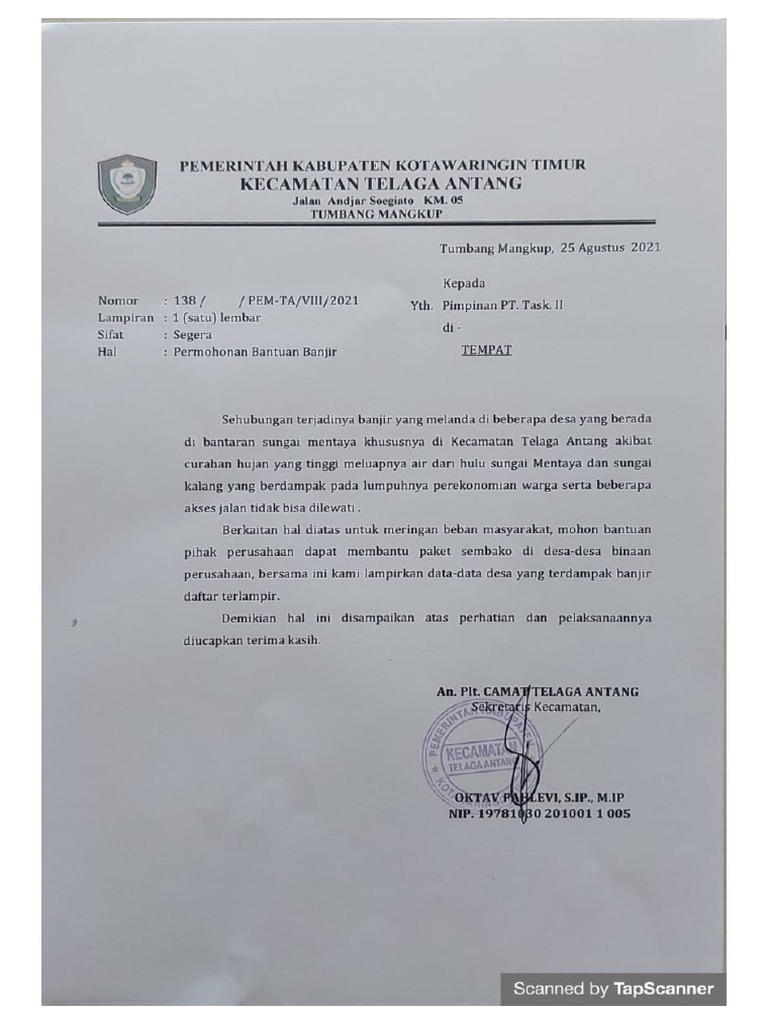 Surat PT. Task II | PDF