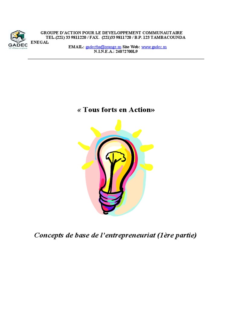 Module de formation en entrepreneuriat | PDF | Épargne | Pédagogie
