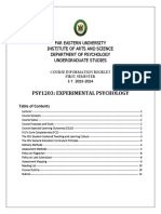 CIB PSY1203 Experimental Psychology