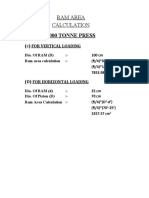 4000 Tonne Press: Ram Area Calculation