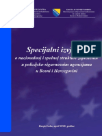 Izvještaj o Nacionalnoj I Spolnoj Strukturi Zaposlenih U Policijsko-Sigurnosnim Agencijama U Bosni I Hercegovini