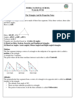 Notes of The Triangles and Its Properties