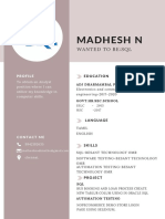 Madhesh N: Wanted To Be:Sql