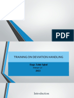 Training on Deviation Handling