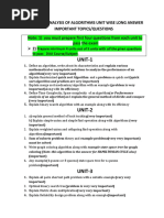 Daa-Unit Wise Important Long Answer Questions