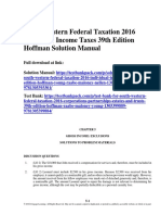 South-Western Federal Taxation 2016 Individual Income Taxes 39th Edition Hoffman Solutions Manual 1